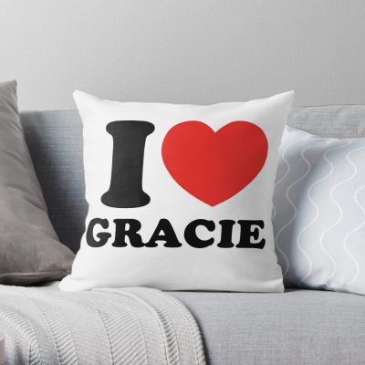 I Heart Gracie Abrams Throw Pillow Official Gracie Abrams Merch